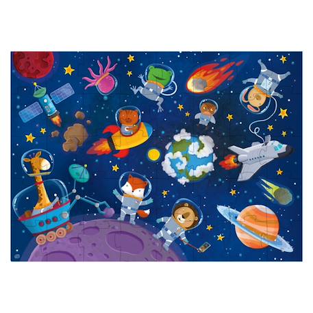 Livre et puzzle espace Bleu 3 - vertbaudet enfant 
