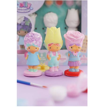 Figurines dolly à peindre et décorer Orange+Rose+Violet 14 - vertbaudet enfant 