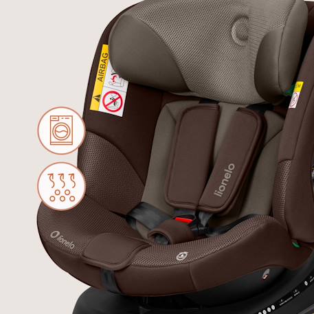 Siège-auto pivotant 360° bastiaan plus i-size 40-150 cm avec isofix Beige chocolate+Black carbon+Navy blue+Pink mauve 6 - vertbaudet enfant 
