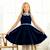 Robe hiver qui tourne fille | hepburn Bleu marine bleu roi 1 - vertbaudet enfant 