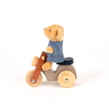 Alexis l'ours en peluche sur son scooter Bleu 3 - vertbaudet enfant 