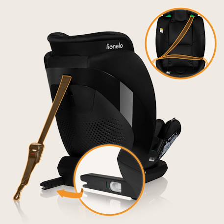 Siège-auto lavender i-size 76-150 cm avec isofix et système de ventilation, groupe 1/2/3 Black carbon+Grey stone 2 - vertbaudet enfant 