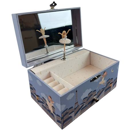 Boîte à bijoux musicale souris danseuse etoile Bleu, orange, beige 3 - vertbaudet enfant 