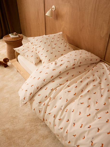 Housse de couette percale de coton 'loki' Chocolat 1 - vertbaudet enfant 