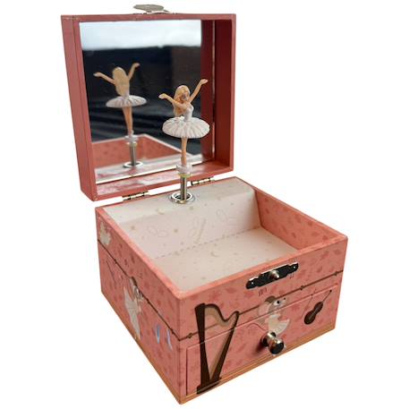 Boîte à bijoux musicale cube souris danseuse etoile Rose, orange, noir 2 - vertbaudet enfant 