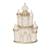 Tirelire château beige et doré en résine 24 Beige 1 - vertbaudet enfant 