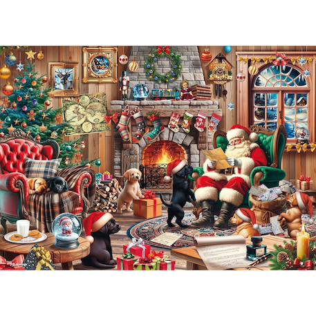 Puzzle un noël douillet 1000 pcs Vert 2 - vertbaudet enfant 