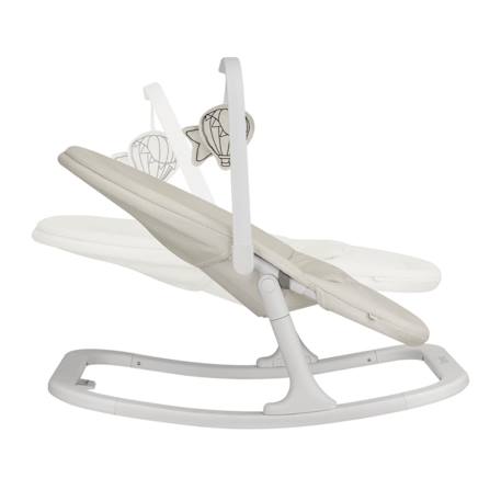 Transat à bascule celia rocker close&cosy jusqu’à 9 kg avec 2 inclinaisons, arche à jouets et coussin inclus White beige 3 - vertbaudet enfant 
