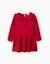 Robe en maille à manches longues avec col à volants Rouge 1 - vertbaudet enfant 