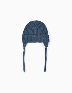 Bonnet en maille avec fils colorés et liens à nouer - vertbaudet enfant