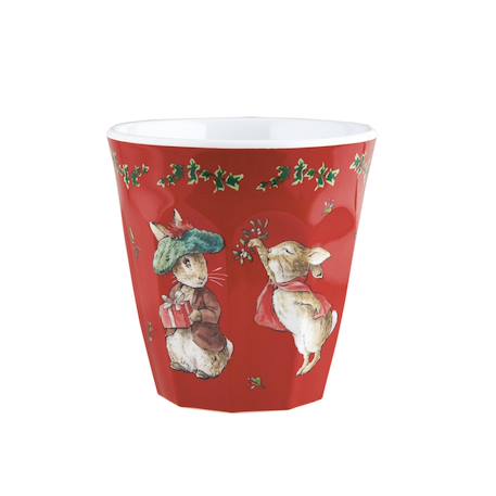 Gobelet pierre lapin noël Rouge+Vert 2 - vertbaudet enfant 