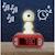 Réveil - veilleuse Snoopy avec effets sonores, Écran LCD, alarme Red & white 2 - vertbaudet enfant 