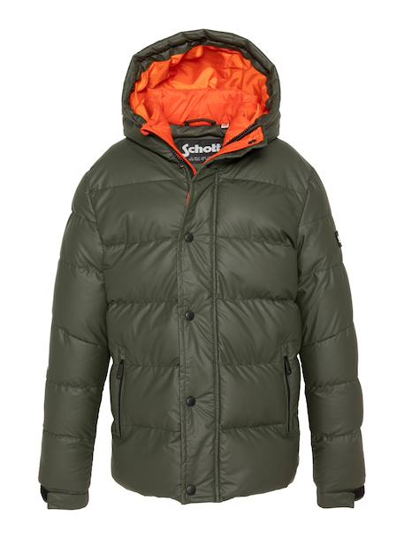 Blouson matelassé à capuche Kaki+Noir 4 - vertbaudet enfant 