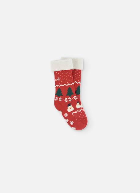 Chaussette haute imprimée père noël Rouge 1 - vertbaudet enfant 