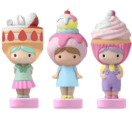 Figurines dolly à peindre et décorer Orange+Rose+Violet 3 - vertbaudet enfant 