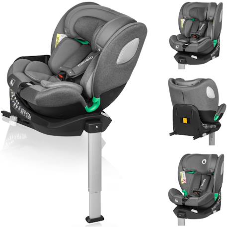 Siège-auto pivotant 360° braam i-size 40-150 cm avec isofix, groupe 0/1/2/3 Black carbon+Grey stone 7 - vertbaudet enfant 