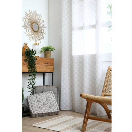 Voilage aux impressions art déco Gris anthracite+Naturel 8 - vertbaudet enfant 