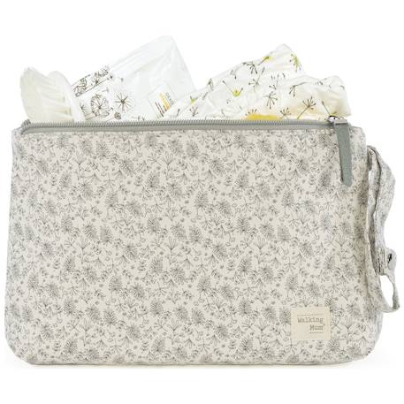 Trousse de toilette bébé en coton – Imprimé floral – 28 x 18 cm Vert 3 - vertbaudet enfant 