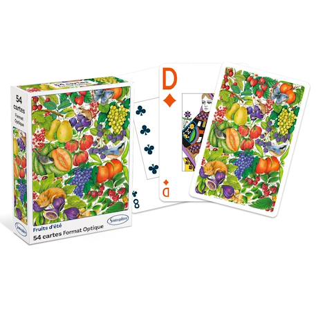 Jeu de 54 cartes illustrations fruits d'été Blanc 1 - vertbaudet enfant 