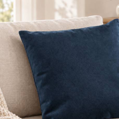 Coussin velours effet peau de pêche Beige+Bleu+Cuivre+Jaune moutarde+Marron brun+Vert olive 7 - vertbaudet enfant 