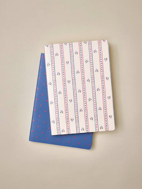 Lot de 2 carnets Bleu jeans+Imprimé marine+Imprimé mireille 3 - vertbaudet enfant 
