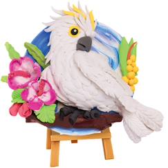 Kit tableau 3d en pâte à modeler enfant nature cacatoès - vertbaudet enfant