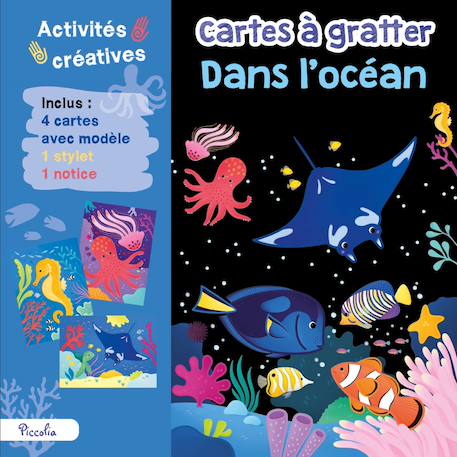 Cartes à gratter dans l'océan et la mer Bleu 2 - vertbaudet enfant 