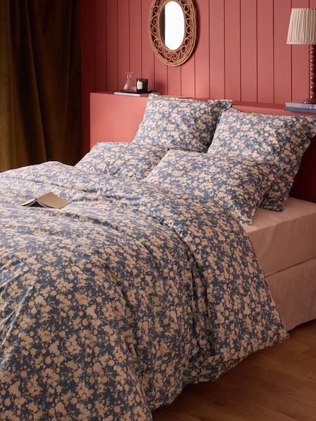 Housse de couette percale de coton 'lisbeth' Bleu 1 - vertbaudet enfant 