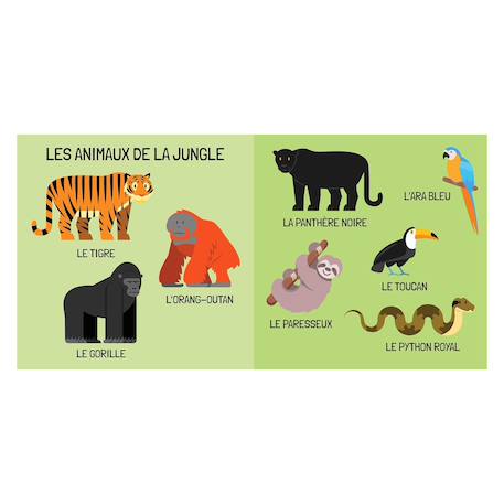 Livre et puzzle les animaux Vert 3 - vertbaudet enfant 