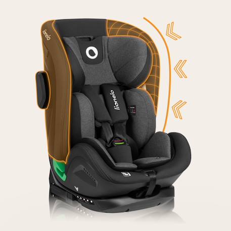 Siège-auto harper i-size 76-150 cm avec isofix, top tether, 5 positions d’inclinaison et protection latérale sip Black carbon grey 5 - vertbaudet enfant 