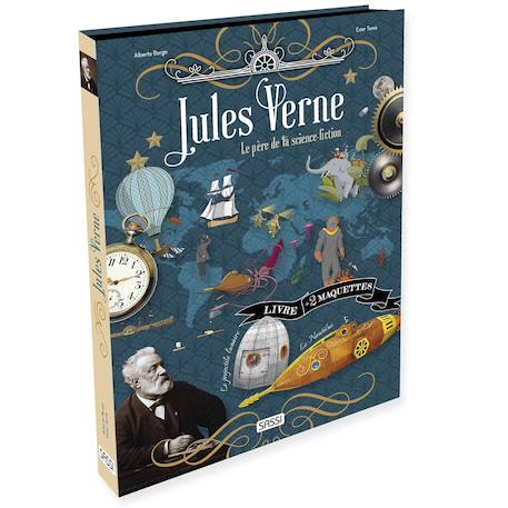 Livre et maquettes jules verne Bleu 1 - vertbaudet enfant 