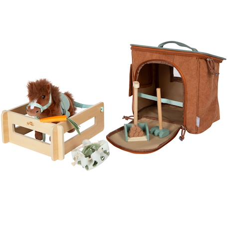 Cheval avec écurie et accessoires Beige+Marron 9 - vertbaudet enfant 