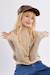 Pull en maille ajourée, col montant - fille Golden beige 1 - vertbaudet enfant 
