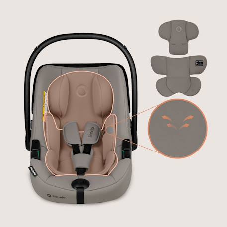 Siège-auto bébé astrid i-size 40-87 cm avec base isofix pivotante à 180°, léger et récompensé par l’adac Beige cream+Beige taupe+Green forest+Pink coral 12 - vertbaudet enfant 