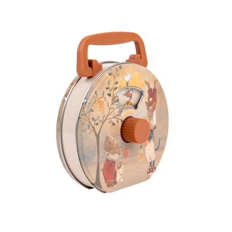 Boite à musique en métal forêt magique Beige 3 - vertbaudet enfant 