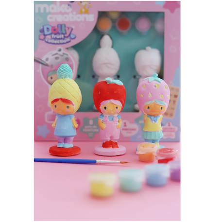Figurines dolly à peindre et décorer Orange+Rose+Violet 8 - vertbaudet enfant 
