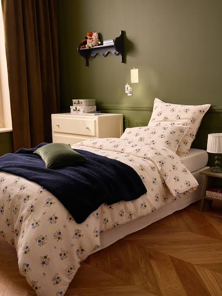 Housse de couette gaze de coton 'louison' Imprimé rosa blue 4 - vertbaudet enfant 