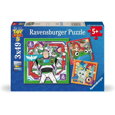 Puzzle toy story 5 en mission 3x49 pcs Bleu 1 - vertbaudet enfant 