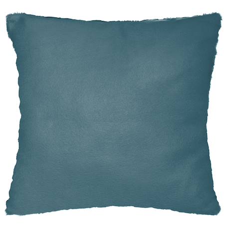 Coussin déhoussable effet imitation fourrure Bleu canard 2 - vertbaudet enfant 