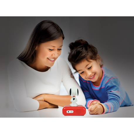 Réveil - veilleuse Snoopy avec effets sonores, Écran LCD, alarme Red & white 3 - vertbaudet enfant 