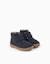 Bottines barefoot en suède avec brides à scratch Bleu 2 - vertbaudet enfant 
