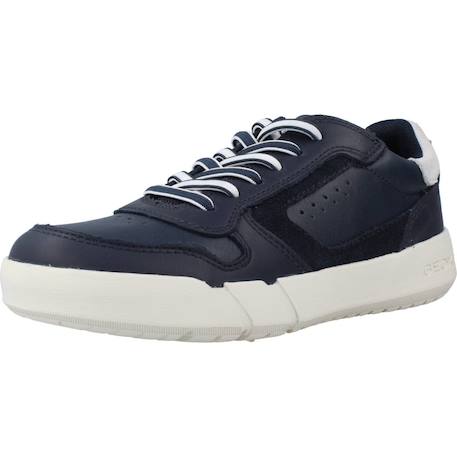 Baskets enfant garçon en cuir hyroo Bleu c4211 4 - vertbaudet enfant 