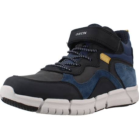 Bottes enfant garçon en cuir flexyper Bleu c0700+Marron c6457 4 - vertbaudet enfant 