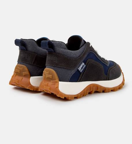 Sneaker-bootie cuir drift trail Bleu gris 009+Brun beige 007+Gris foncert 008 4 - vertbaudet enfant 