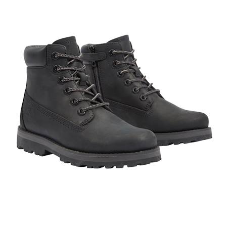 Boots garçon en cuir Noir foncé 3 - vertbaudet enfant 