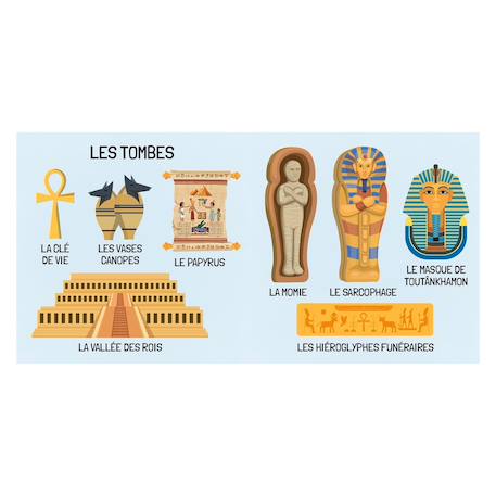 Livre et puzzle l'egypte Marron 5 - vertbaudet enfant 