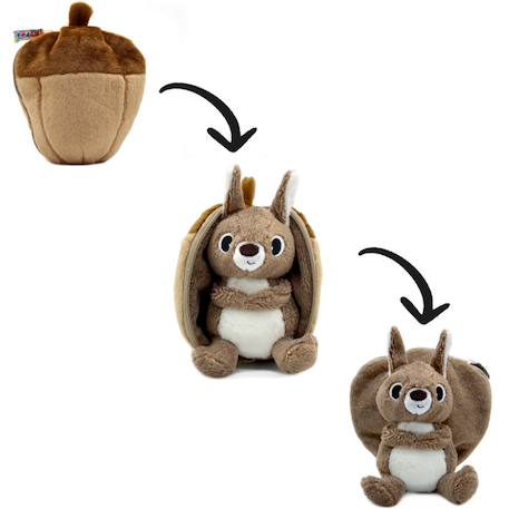 Peluche les flipetz noiset l'ecureuil-gland Marron, beige 4 - vertbaudet enfant 