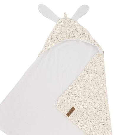 Sortie de bain bébé en mousseline à pois avec capuche Beige 2 - vertbaudet enfant 