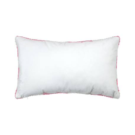 Coussin rectangulaire en bouclette à motif damier Rose 3 - vertbaudet enfant 