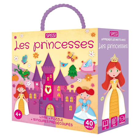 Livre et puzzle les princesses Violet 1 - vertbaudet enfant 